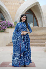 Premium Cotton Lehenga Choli Set | Bagru Hand Block Print