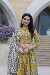 Designer Bagru Print Cotton Lehenga Choli | Ethnic Wear