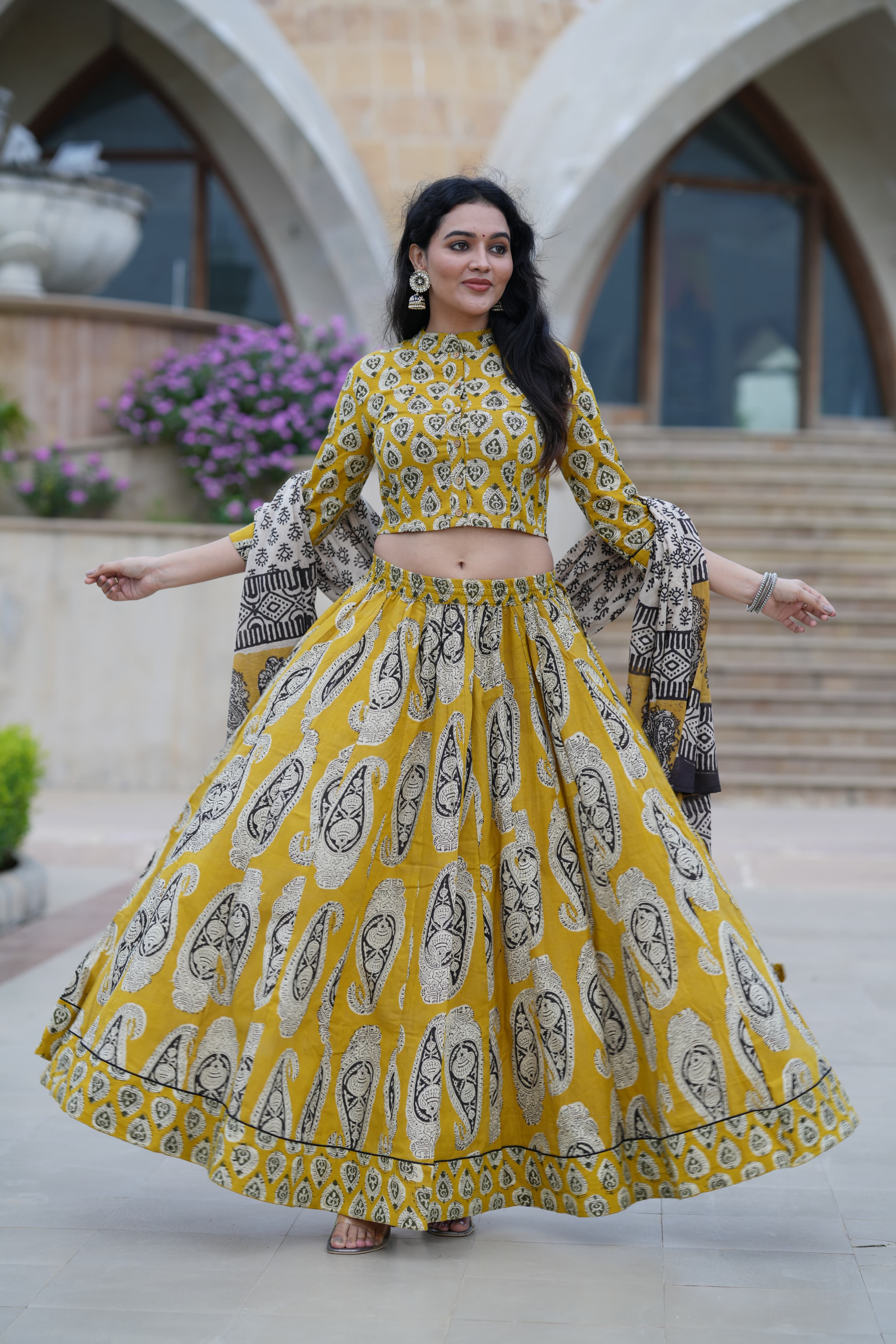 Designer Bagru Print Cotton Lehenga Choli | Ethnic Wear