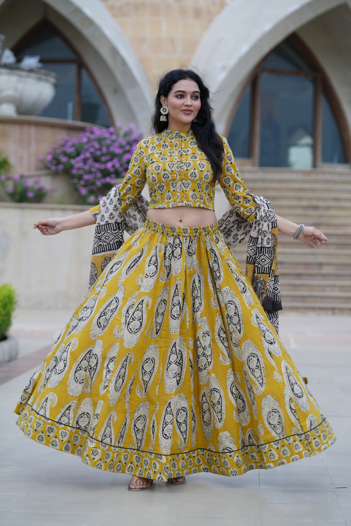 Designer Bagru Print Cotton Lehenga Choli | Ethnic Wear