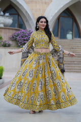 Designer Bagru Print Cotton Lehenga Choli | Ethnic Wear