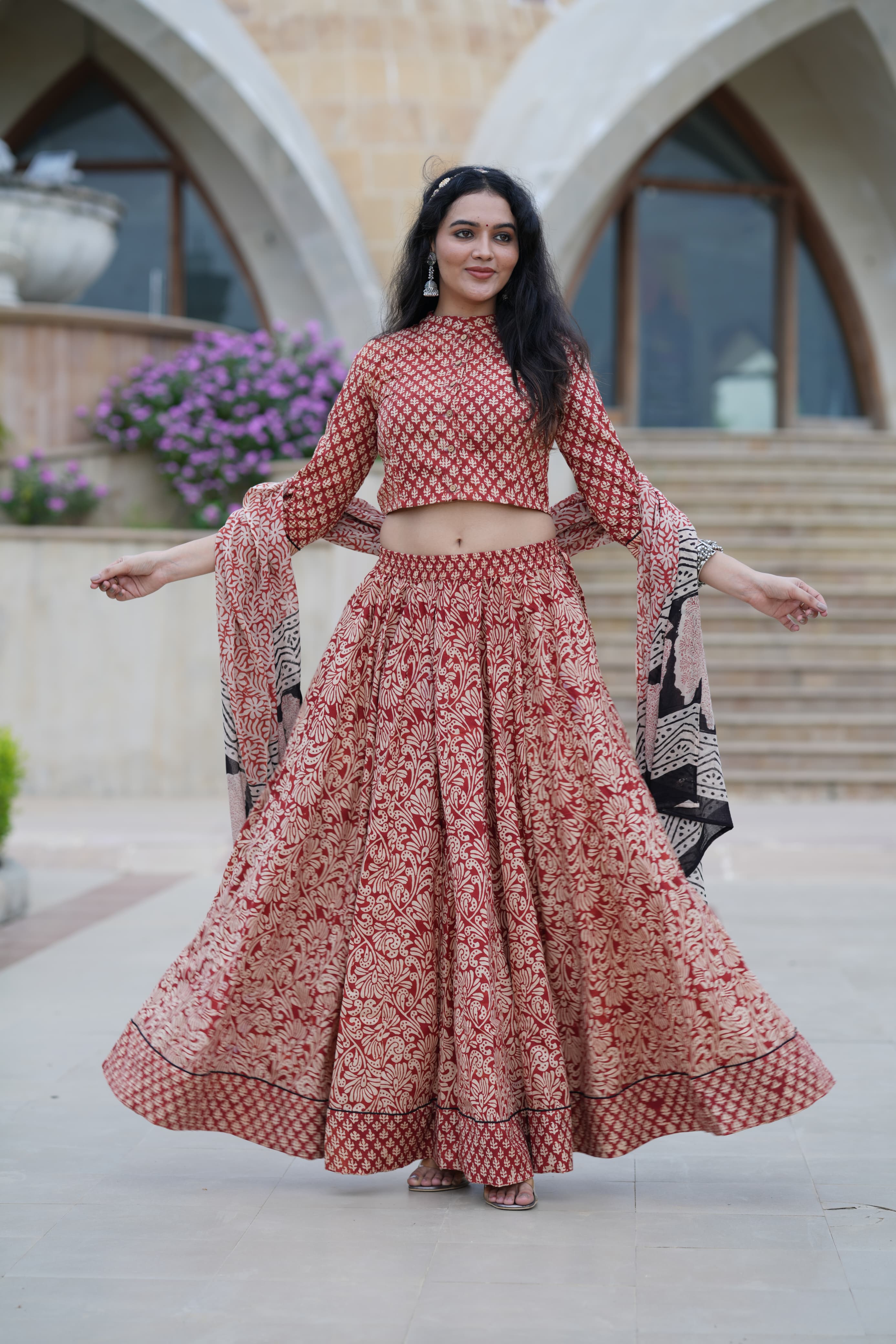 Pure Cotton Bagru Print Designer Lehenga Choli for Women