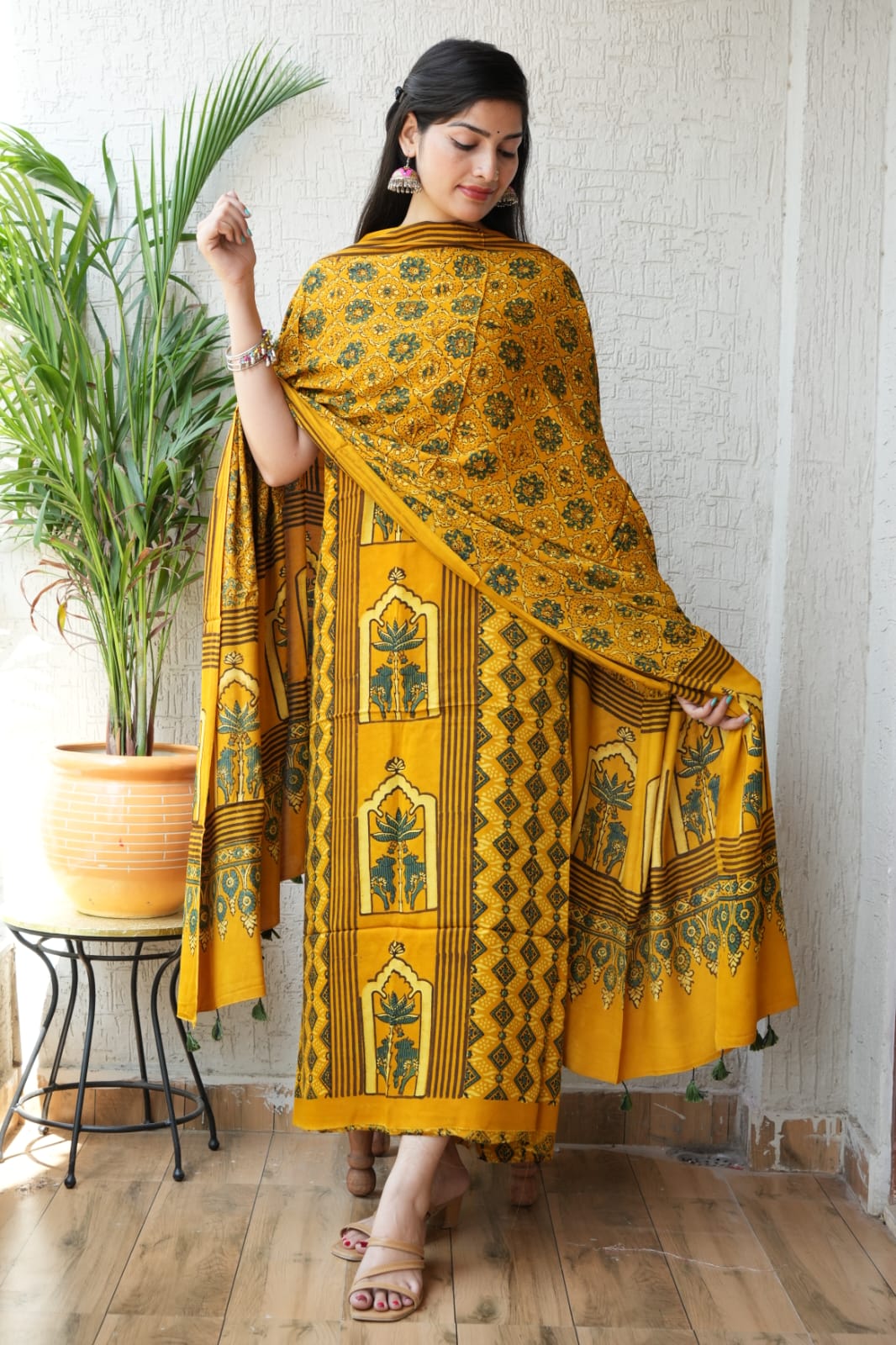 Ajrakh Modal Suit Set | Hand Block Printed Collection
