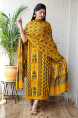 Ajrakh Modal Suit Set | Hand Block Printed Collection