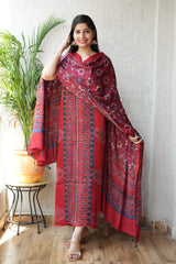 Ajrakh Modal Suit Set | Designer Modal Dress Material