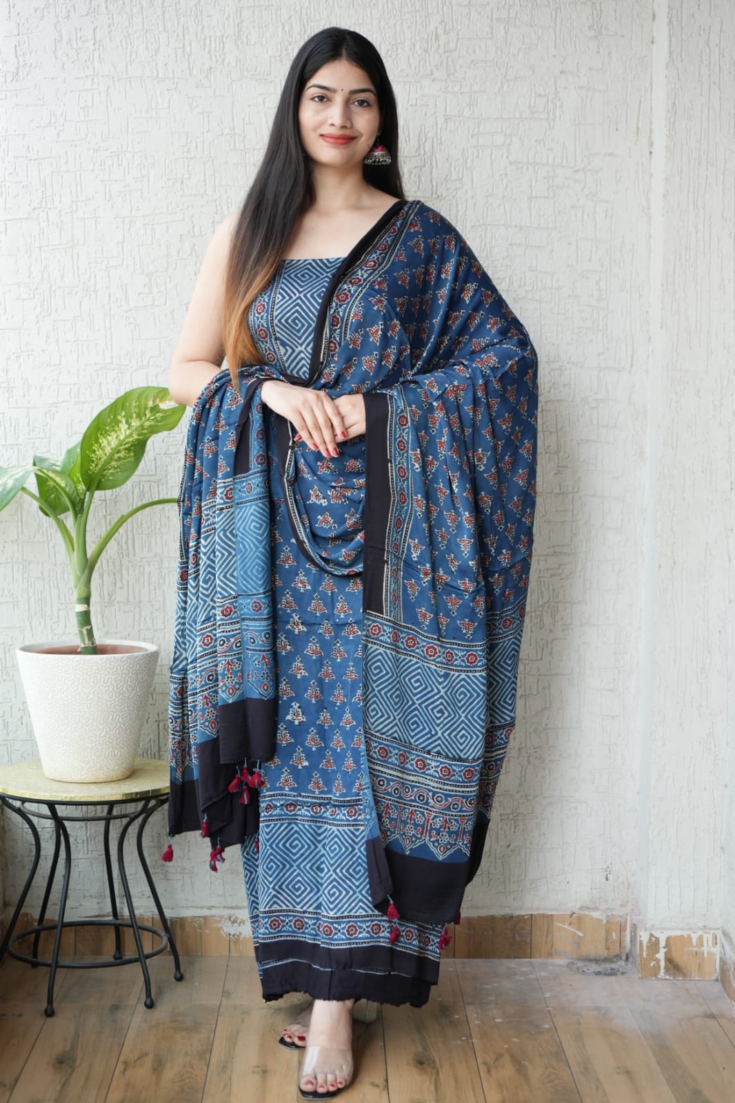 Ajrakh Modal Suit Set | Traditional Indian Craft
