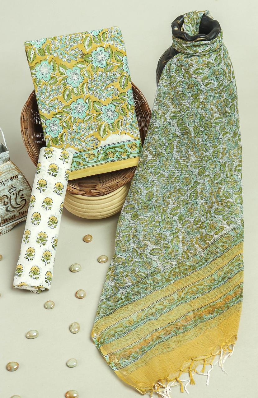 Cotton Suit With Kota Dupatta – Pure Cotton Traditional Suit Set