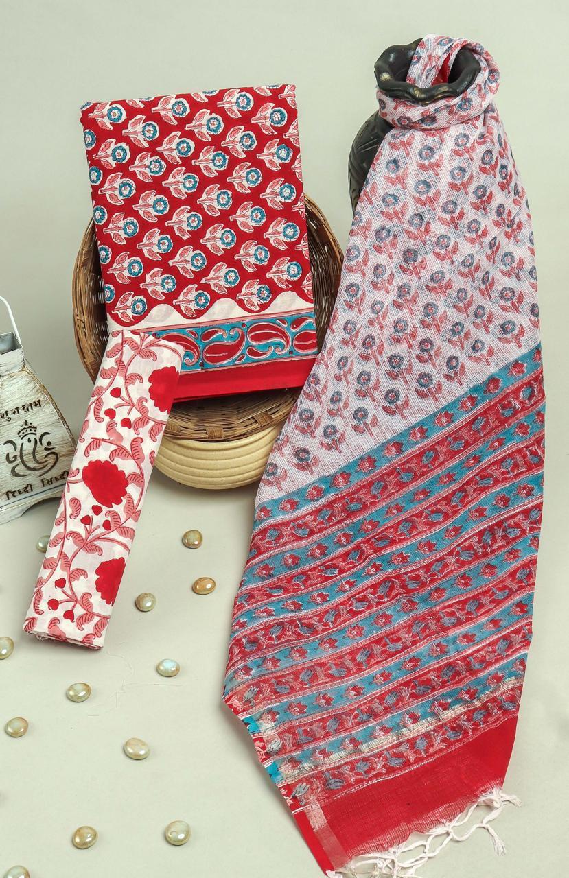 Cotton Suit With Kota Dupatta – Heritage Inspired Cotton Suit