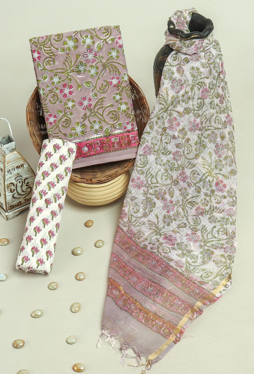 Cotton Suit With Kota Dupatta – Elegant Traditional Suit Collection
