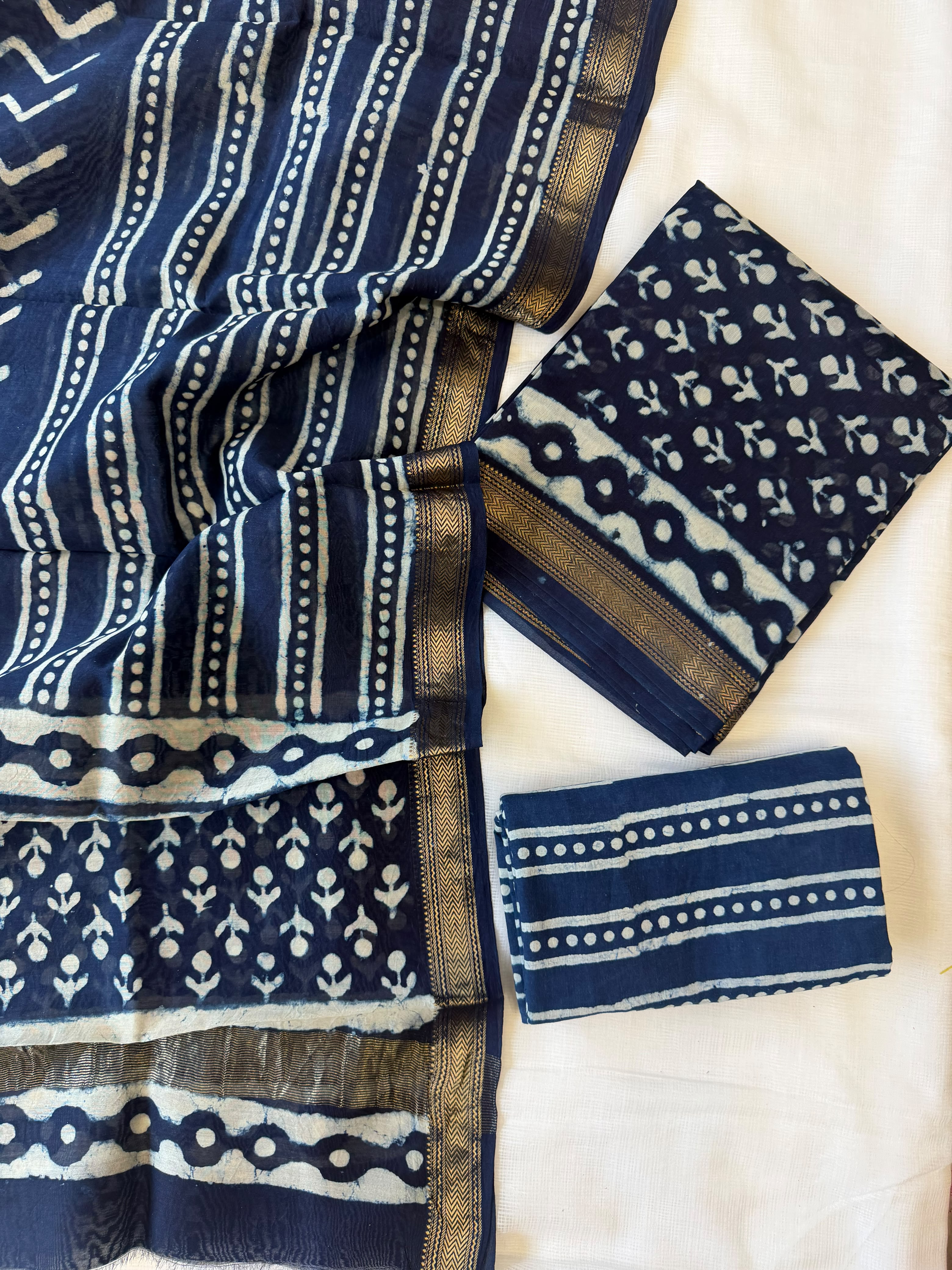 Maheshwari Suit | Bagru Inspired Hand Block Print Suit