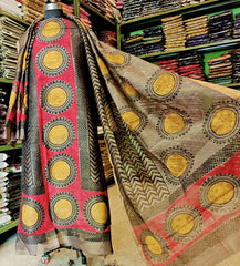 Maheshwari Suit – Naspal Pomegranate Peel Dyed Print