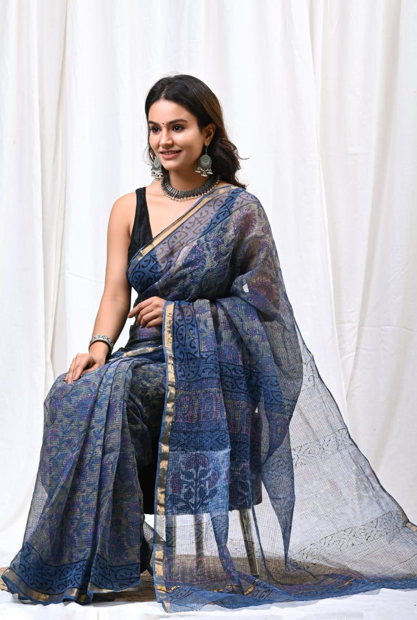 Pure Kota Doria Sarees – Light & Elegant