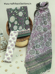 Cotton Suit With Kota Dupatta – Traditional Hand Block Print