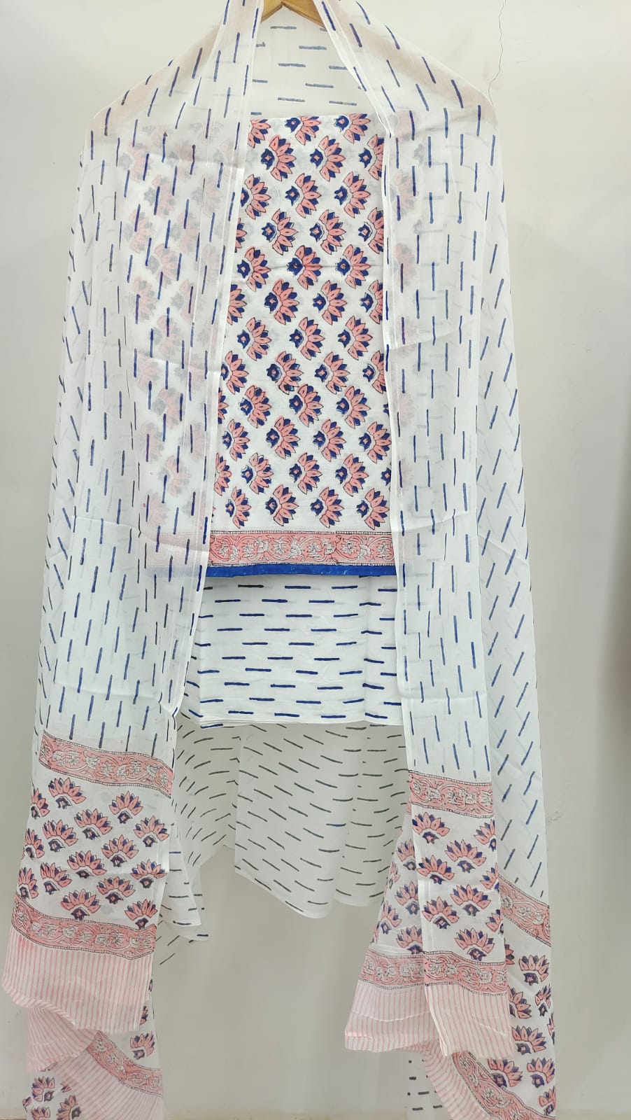 Elegant Cotton Suit with Dupatta